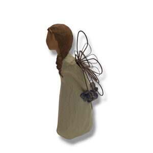 Willow Tree Thank You Angel Girl Holding Blue Flowers Susan Lordi Demdaco 2002
